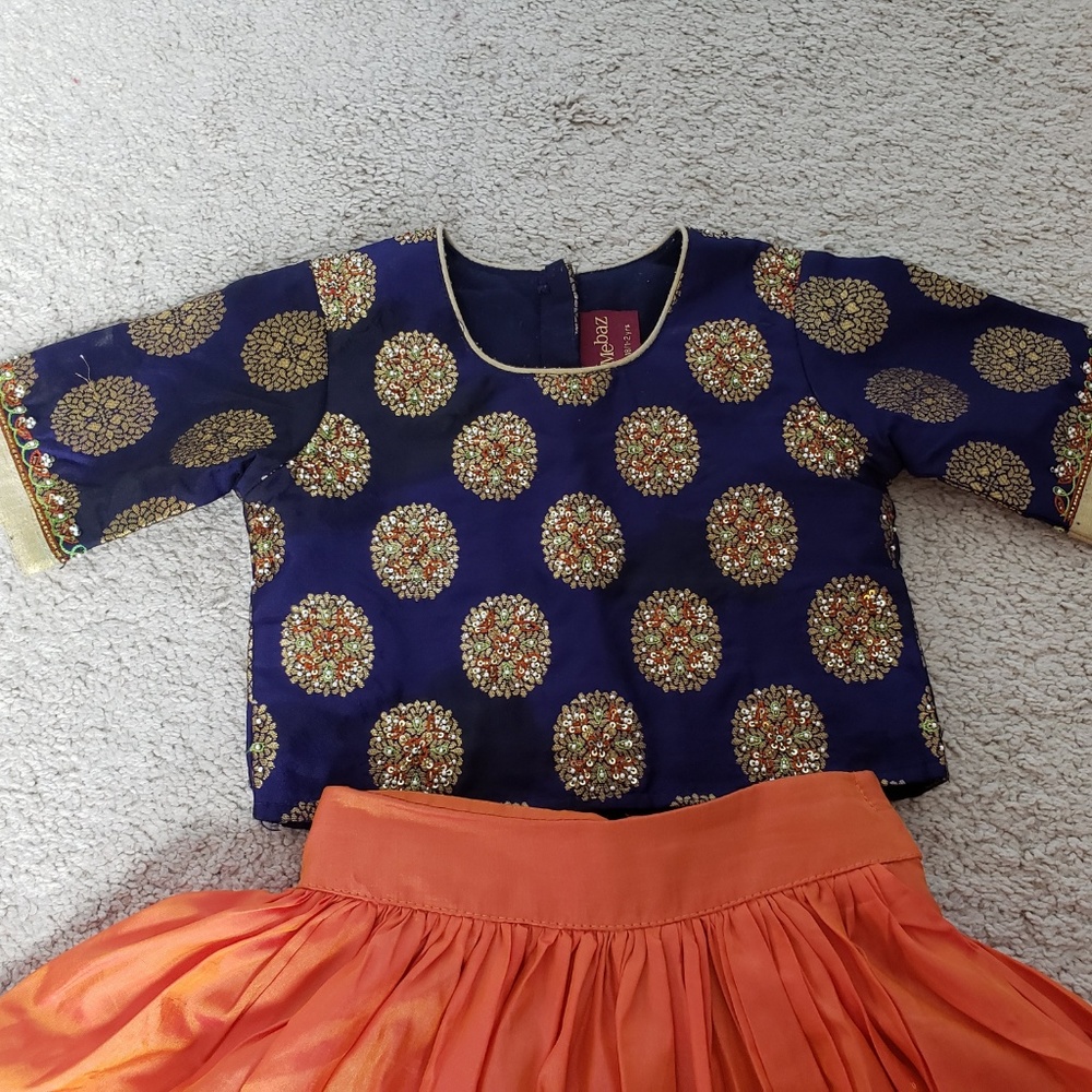Mebaz 1-2 years Designer Indian lehanga - Picture 7 of 8